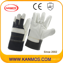 White Furniture Cowhide Leather Industrial Hand Safety Work Gloves (310061)